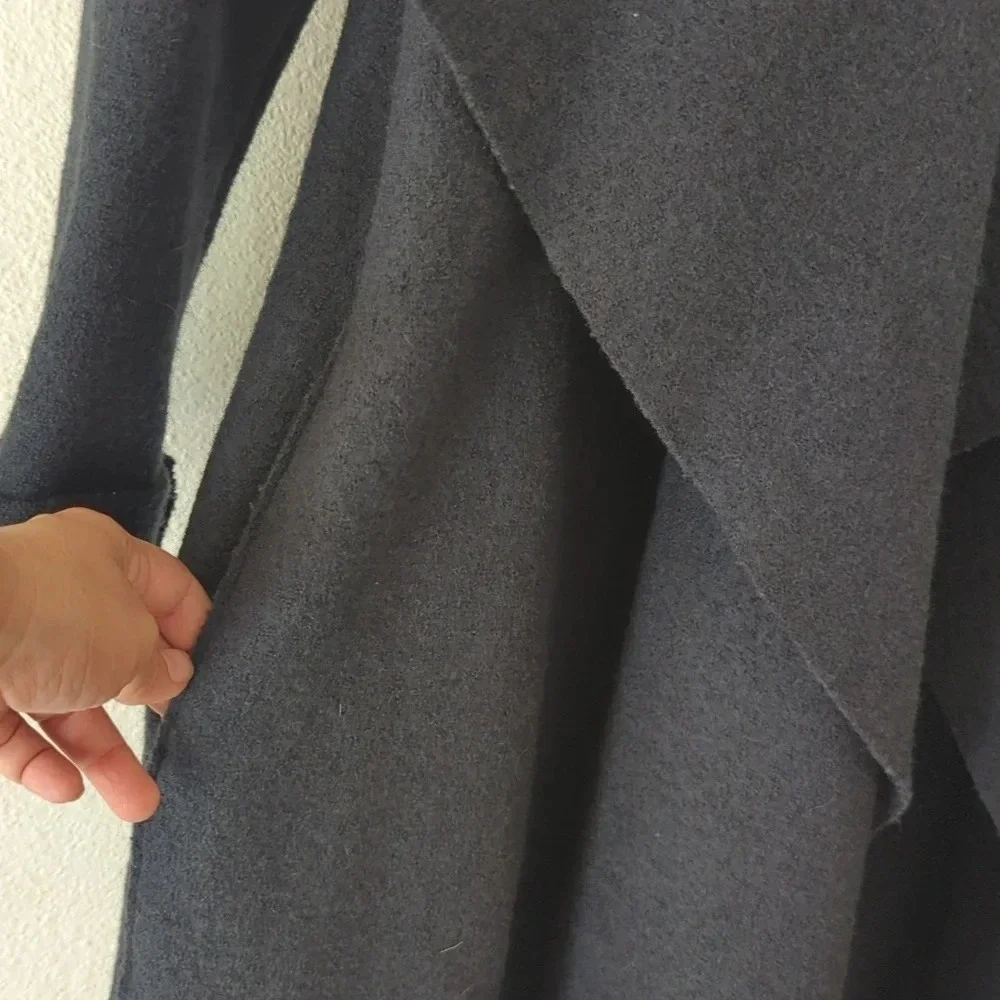 Harris Wharf London draped wool trench coat Italy size xs - Picture 8 of 11